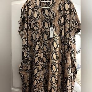 Snake Print Belted Wrap